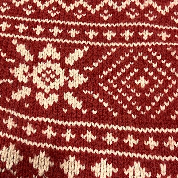 Cabi Nordic Fair Isle Shrug Cardigan, Red Ivory, L - Picture 8 of 11